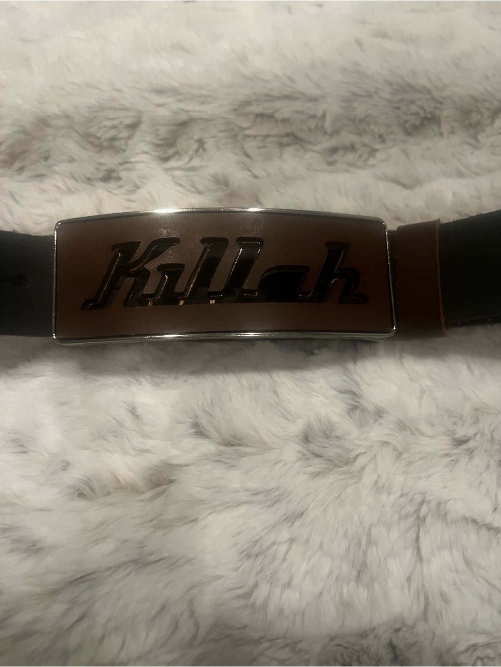 Brown Leather Women’s Belt with Metal Buckle